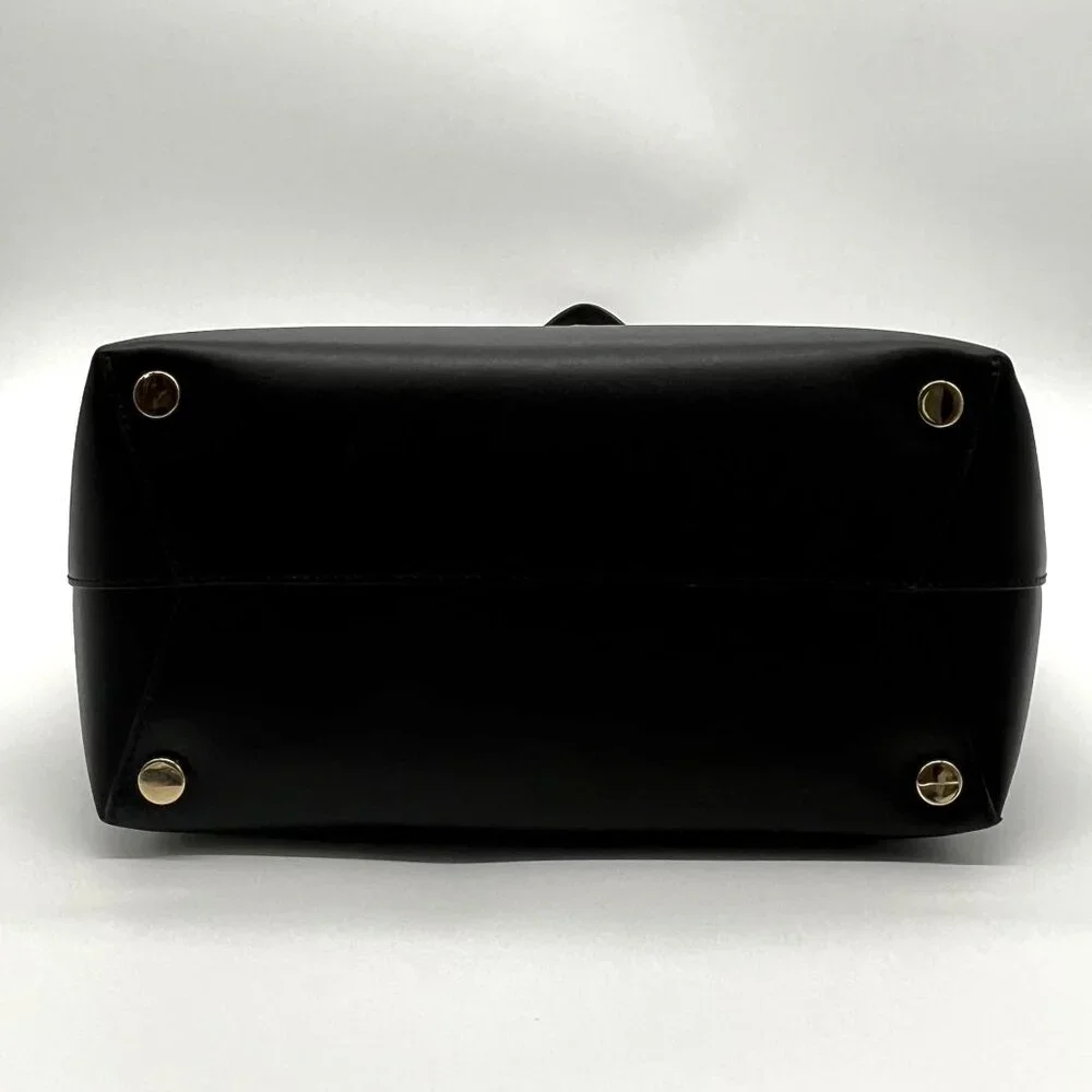 Michael Kors Black Leather Mott Tote Bag - Picture 4 of 11